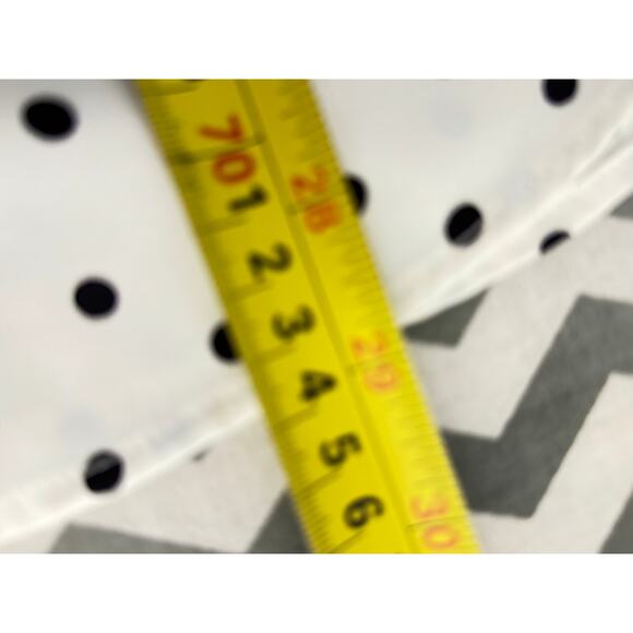 Talbots 1X Polka Dot Button-Down Blouse Long Sleeve Collared White Black Top - Picture 4 of 5